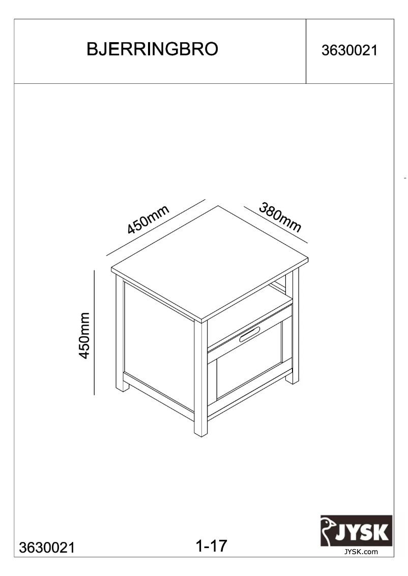 Página 1 del manual Manual de usuario JYSK Bjerringbro