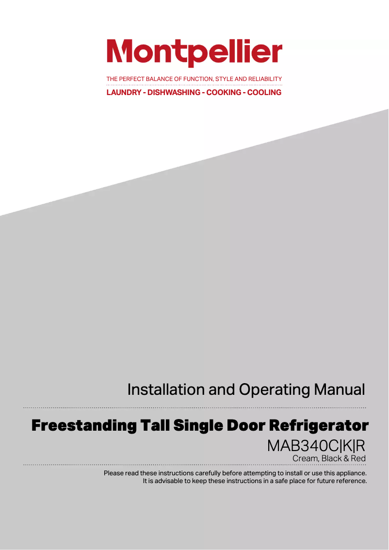 Página 1 del manual Manual de usuario Montpellier MAB340R