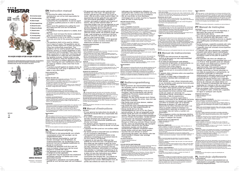 Página 1 del manual Manual de usuario TriStar VE-5974