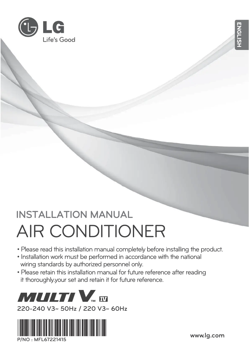 Página nº 1 - Manual de usuario LG ARUN200BTE4