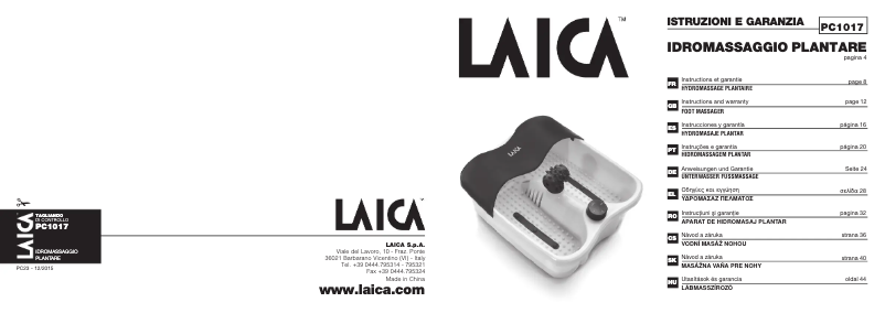 Imagen de la primera página del manual del dispositivo PC1017