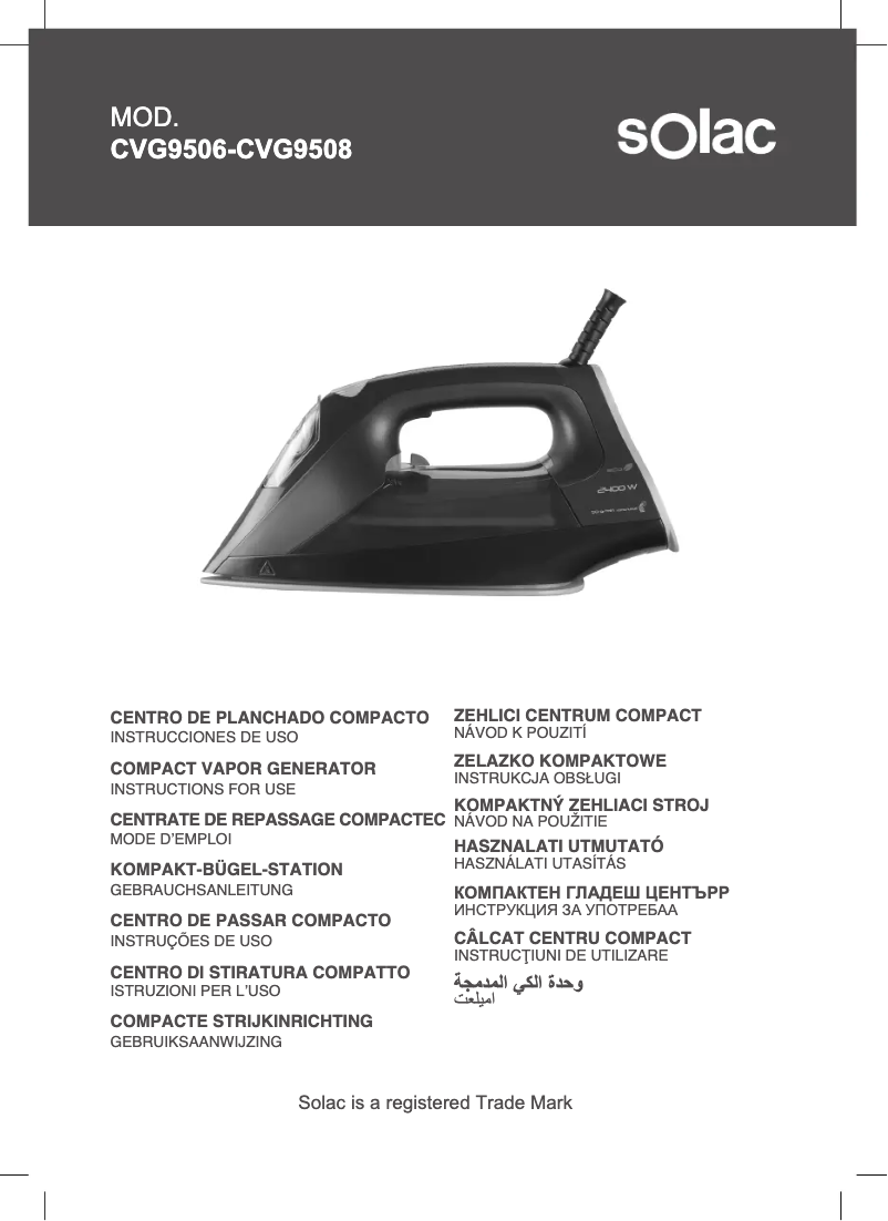 Página 1 del manual Manual de usuario Solac Easy Temp Evolution CVG9506