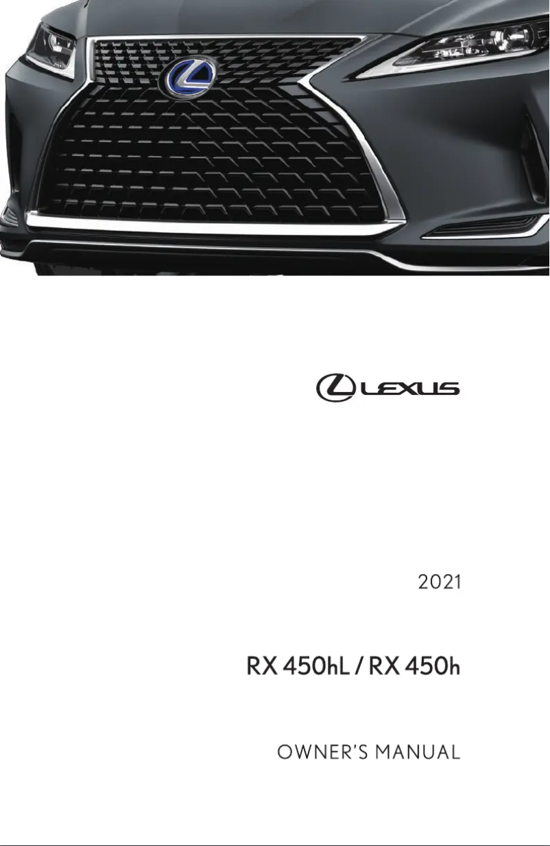 Página 1 del manual Manual de usuario Lexus RX 450hL (2021)
