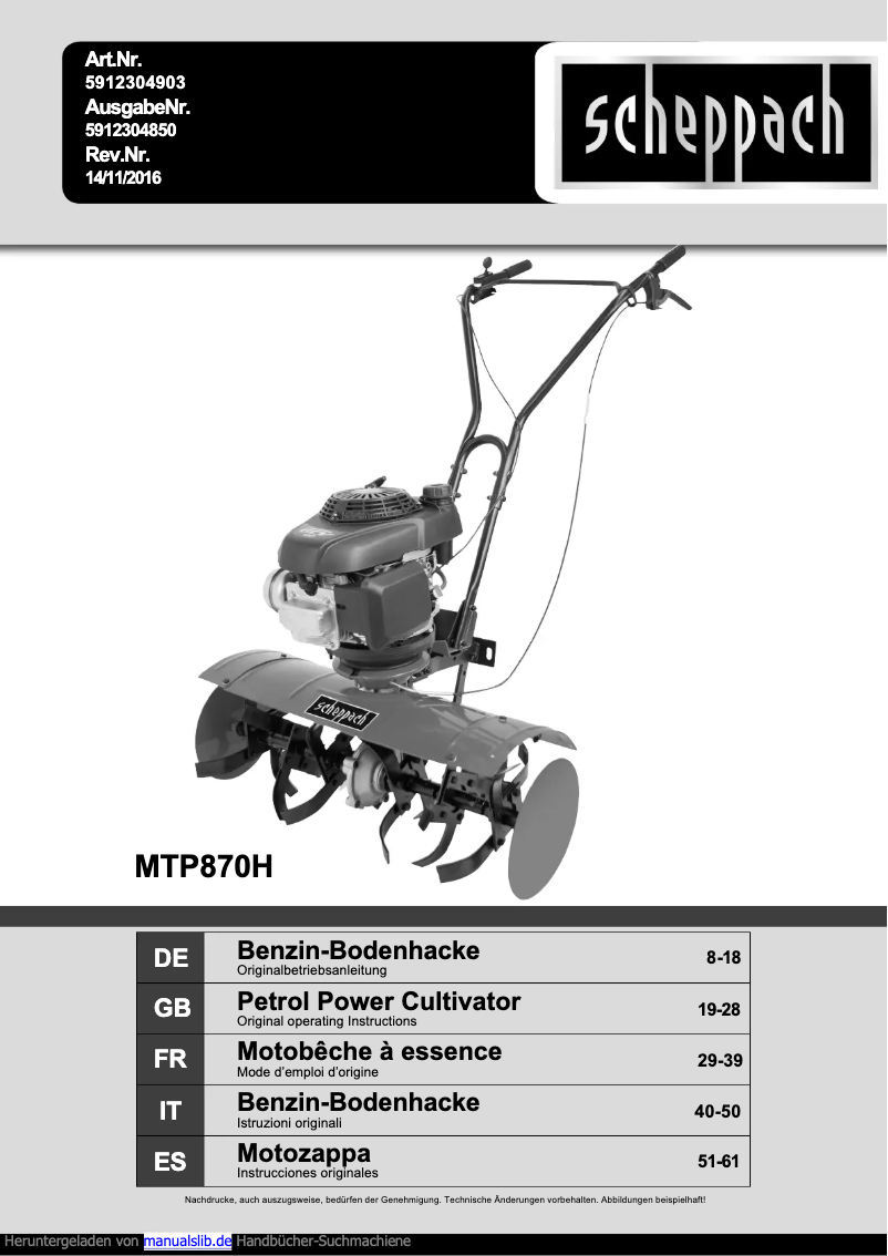 Imagen de la primera página del manual del dispositivo HS720B