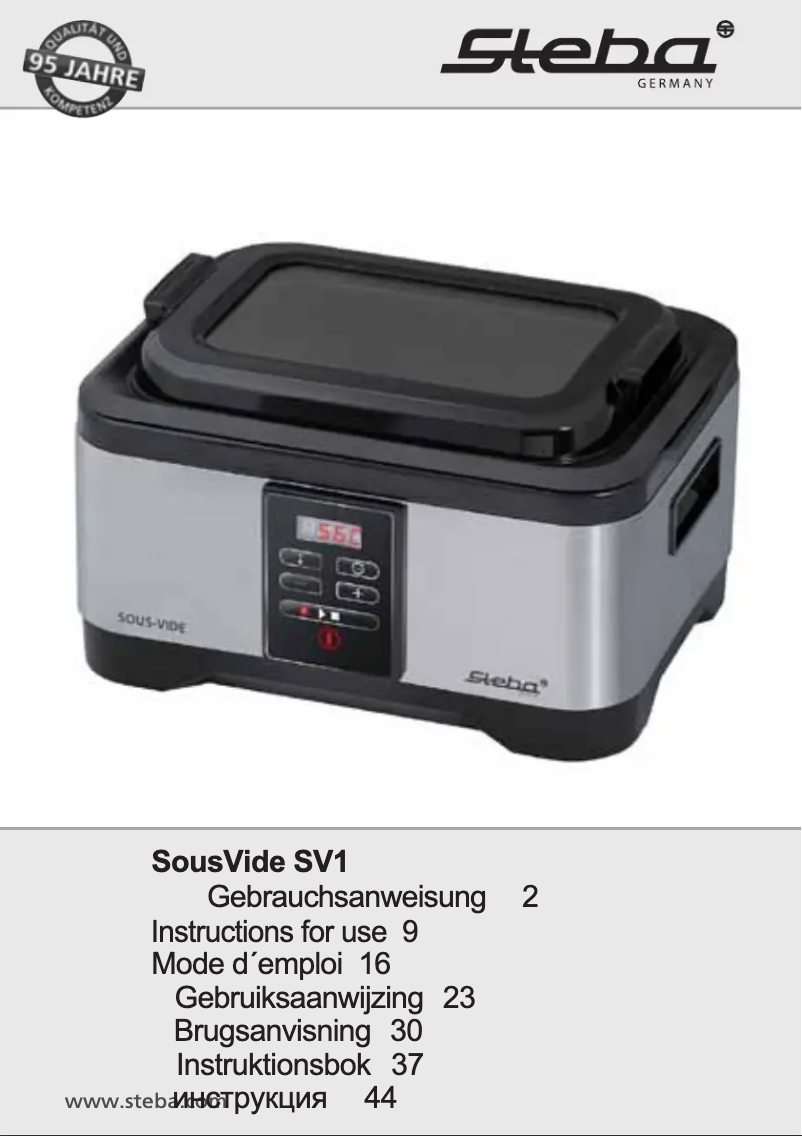 Página 1 del manual Manual de usuario Steba SV 1 Precise