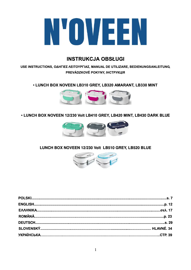 Página 1 del manual Manual de usuario N'oveen LB2410