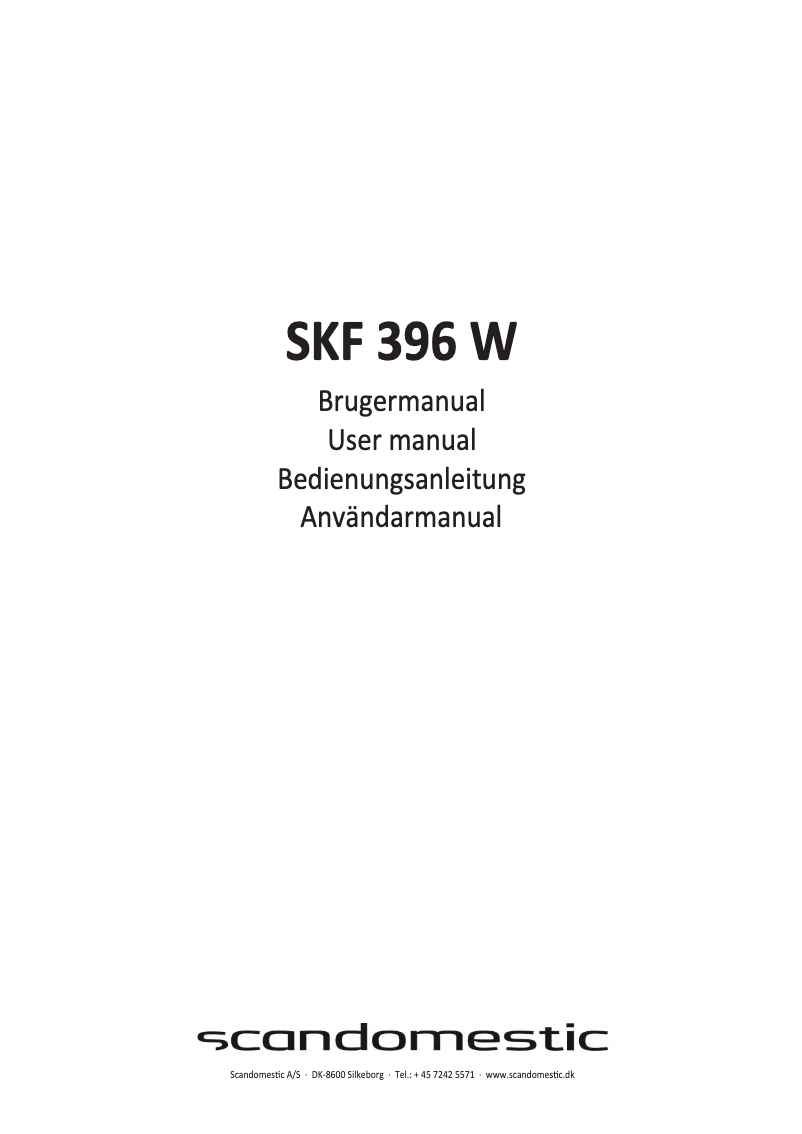 Página 1 del manual Manual de usuario Scandomestic SKF 396 W
