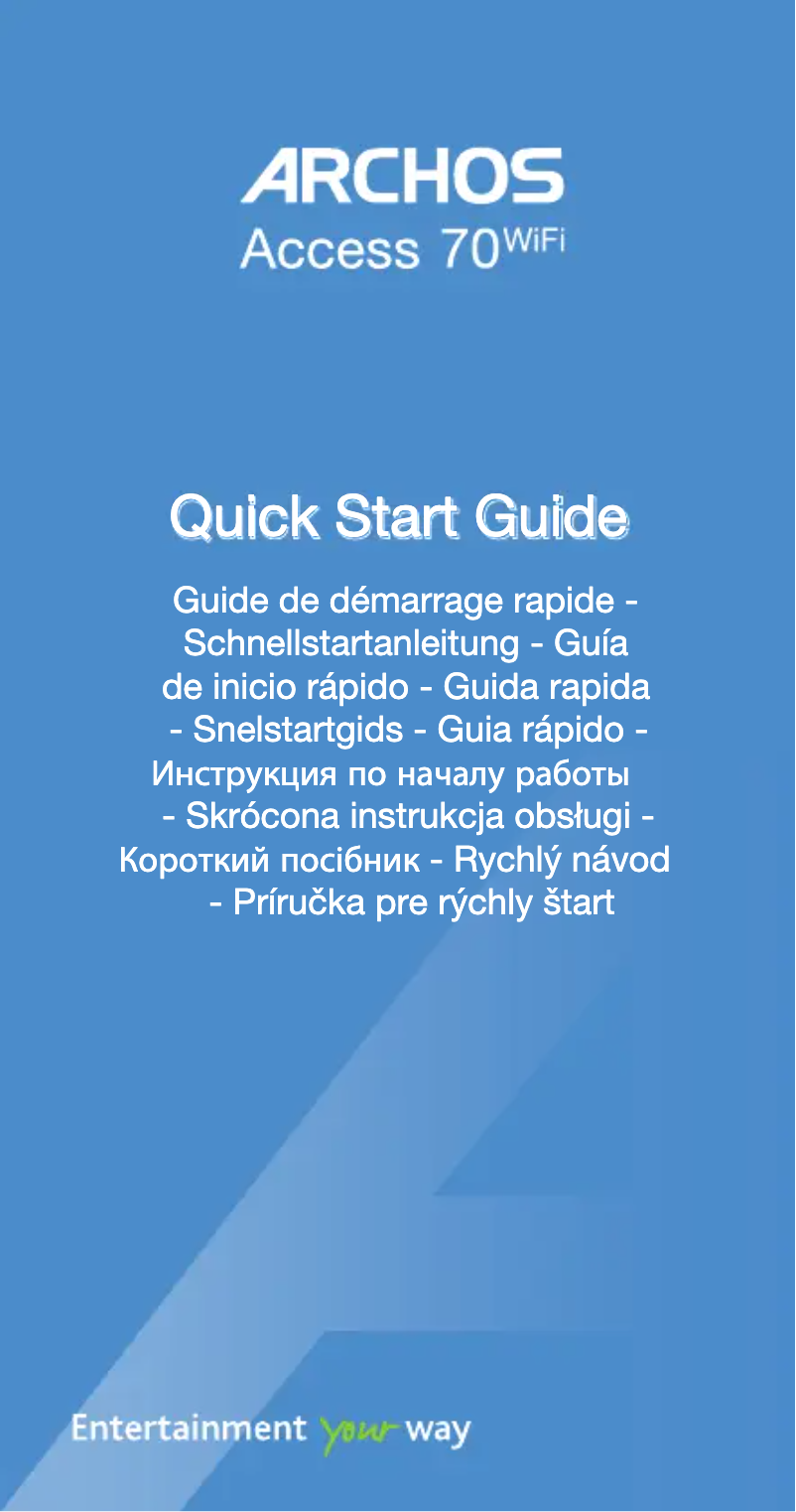 Página 1 del manual Manual de usuario Archos Access 70