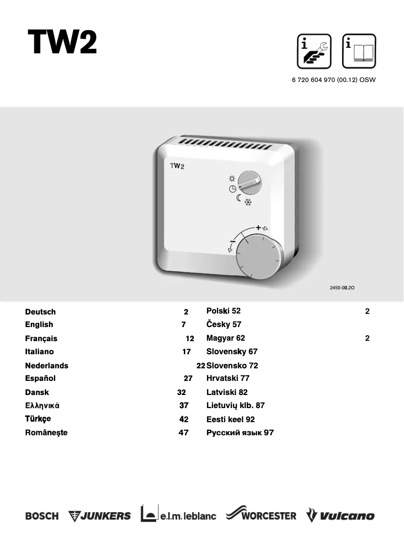 Imagen de la primera página del manual del dispositivo TW 2