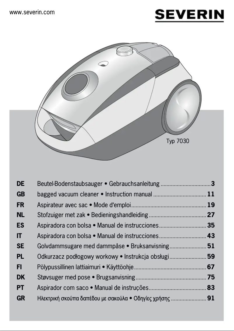 Página nº 1 - Manual de usuario Severin BC 7030