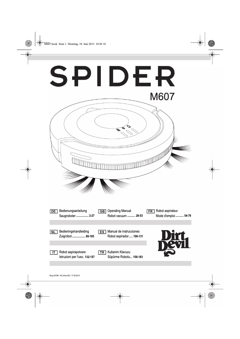 Imagen de la primera página del manual del dispositivo Spider M607