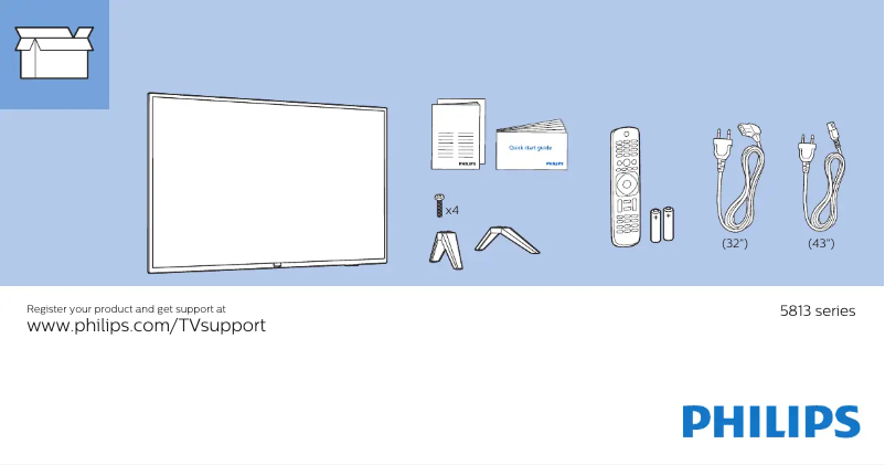 Página 1 del manual Guía de inicio rápido Philips 43PFS5813