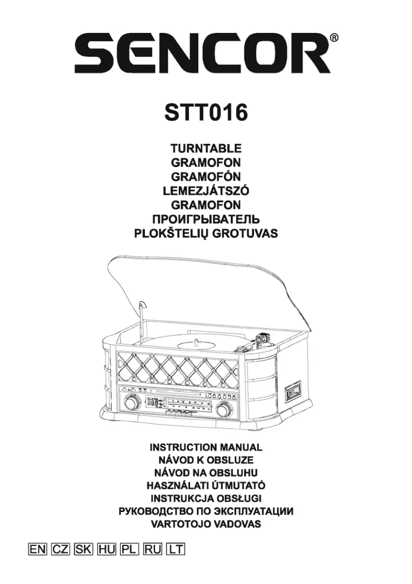Imagen de la primera página del manual del dispositivo STT 016