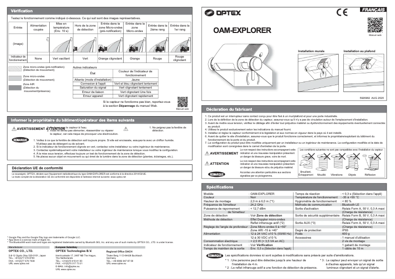 Imagen de la primera página del manual del dispositivo OAM-Explorer
