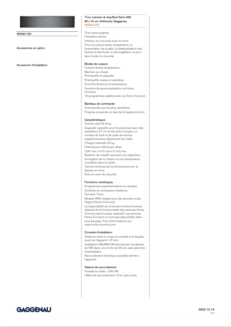 Imagen de la primera página del manual del dispositivo WS461102