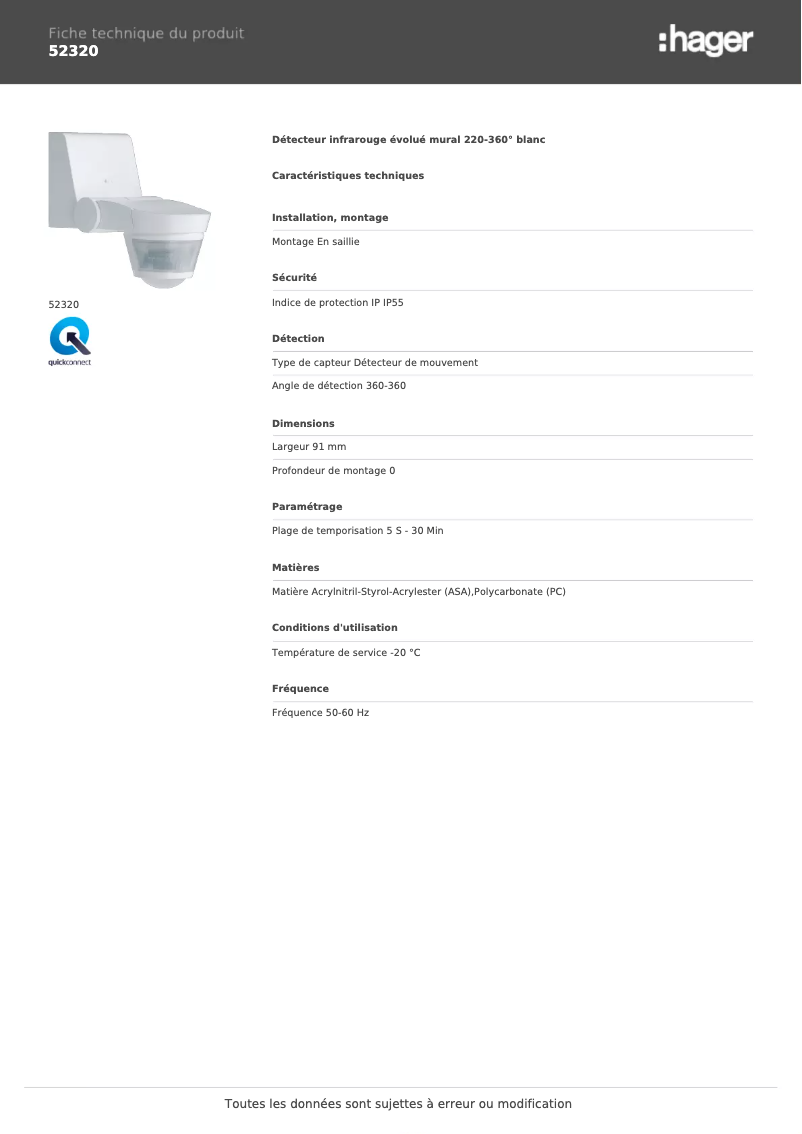 Imagen de la primera página del manual del dispositivo 52320