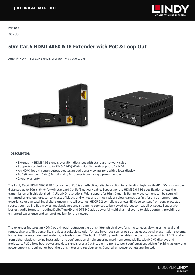 Imagen de la primera página del manual del dispositivo 38205