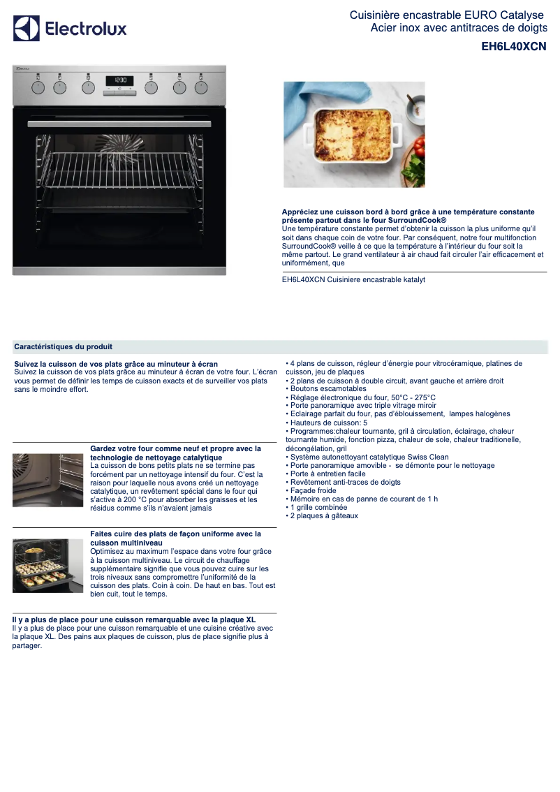 Imagen de la primera página del manual del dispositivo EH6L40XCN