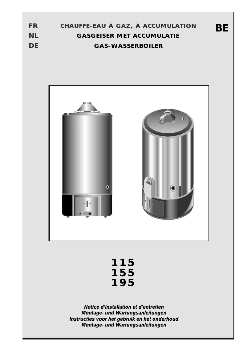 Imagen de la primera página del manual del dispositivo AGB 115