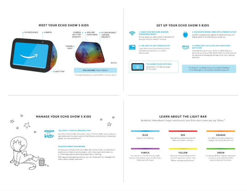 Página 1 del manual Manual de usuario Amazon Echo Show 5 Kids (3rd Generation)