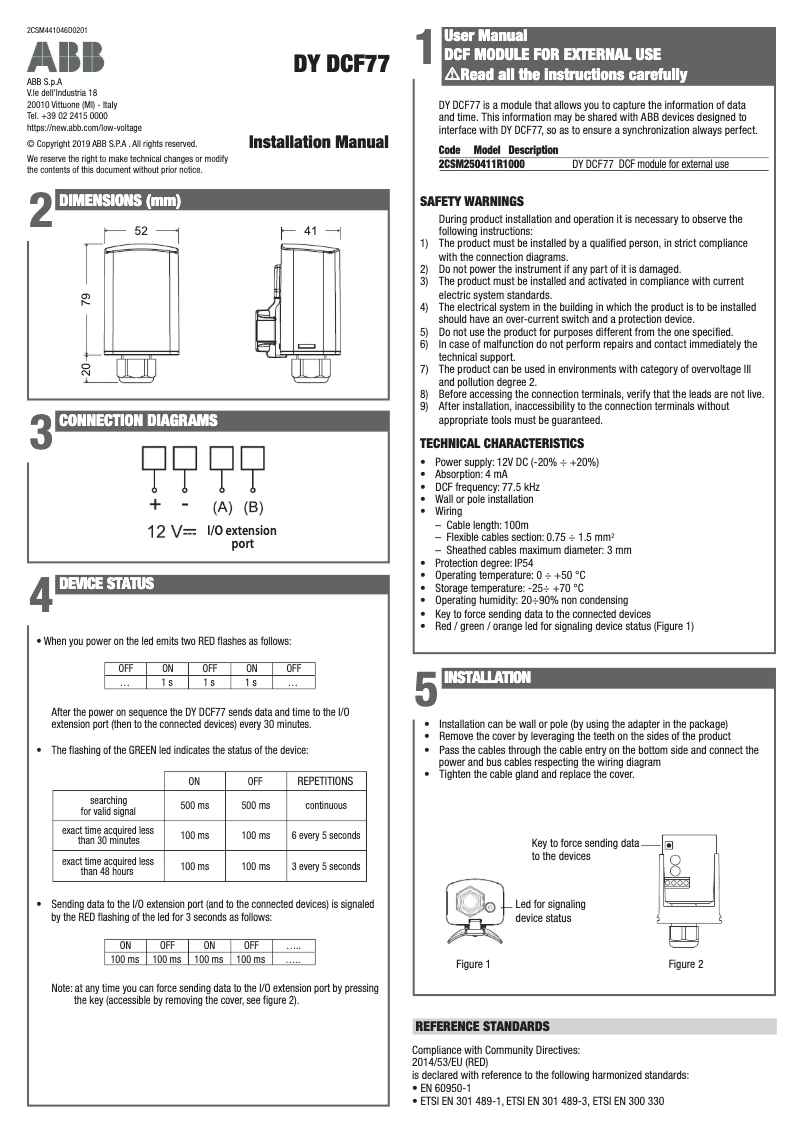 Página 1 del manual Manual de usuario ABB DY DCF77