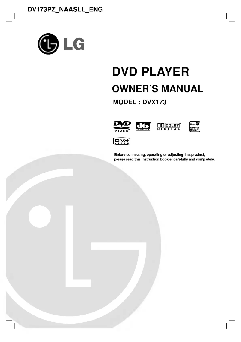 Página nº 1 - Manual de usuario LG DV173PZ