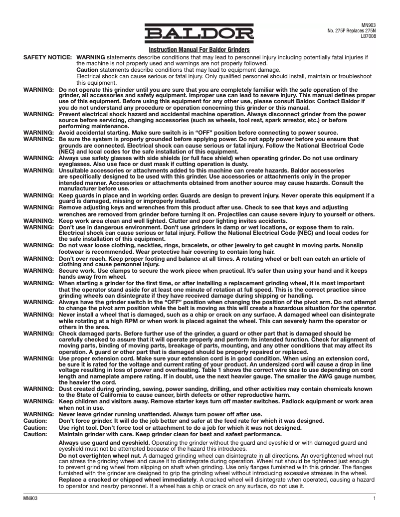 Imagen de la primera página del manual del dispositivo 7B8123W