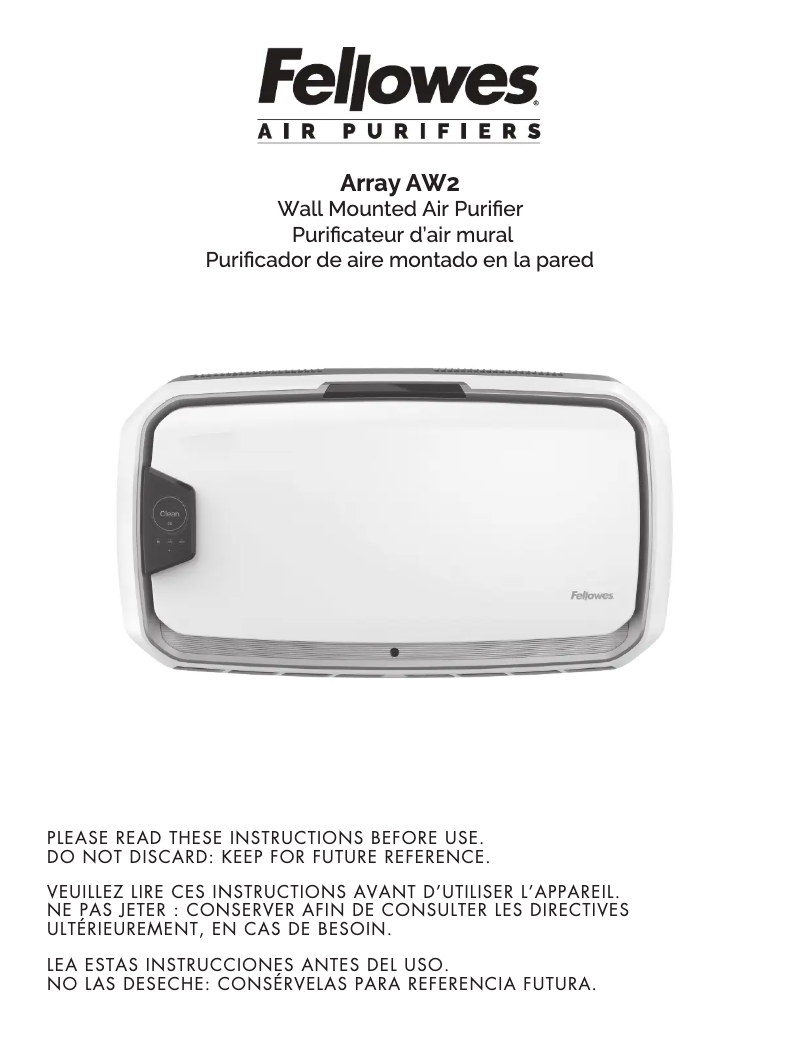 Página 1 del manual Manual de usuario Fellowes Array AW2