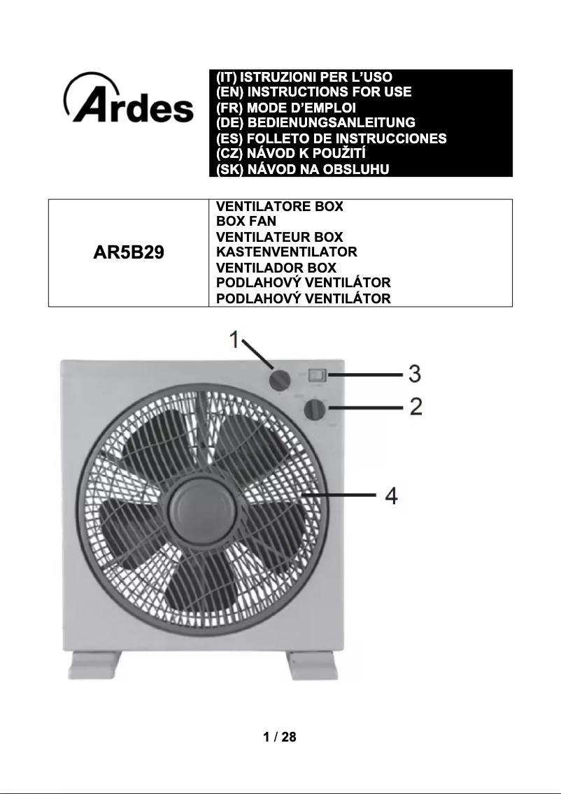 Página nº 1 - Manual de usuario Ardes AR5B29
