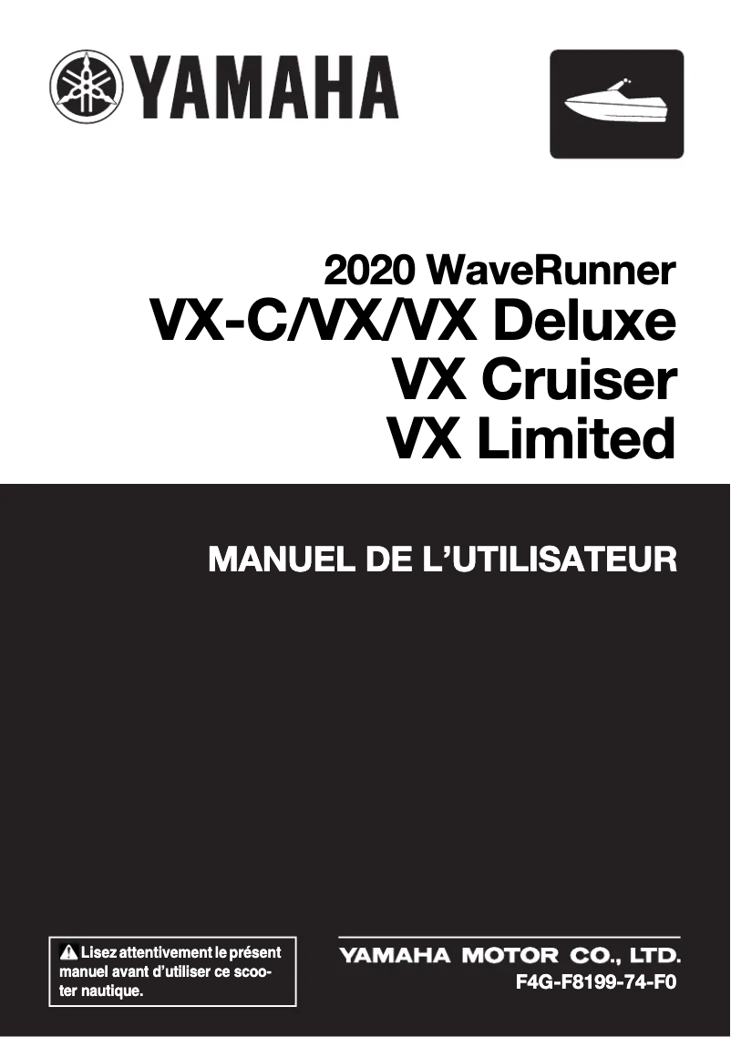 Imagen de la primera página del manual del dispositivo WaveRunner VX (2020)
