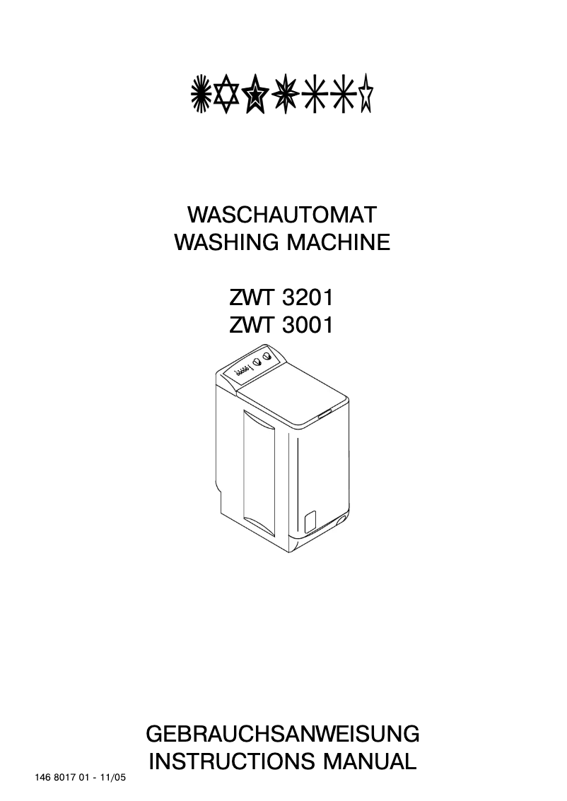 Página 1 del manual Manual de usuario Zanussi ZWT 3001