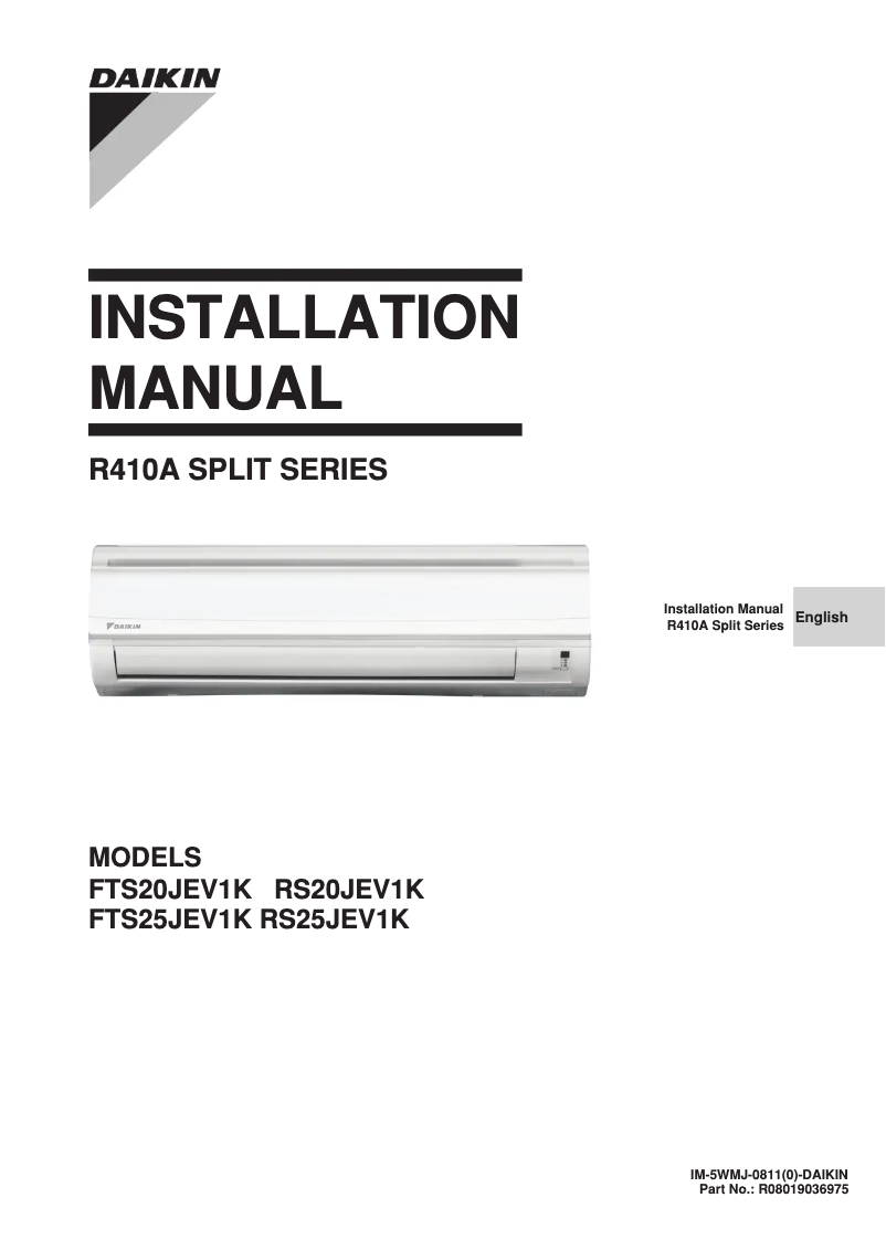 Página nº 1 - Manual de usuario Daikin RS20JEV1K