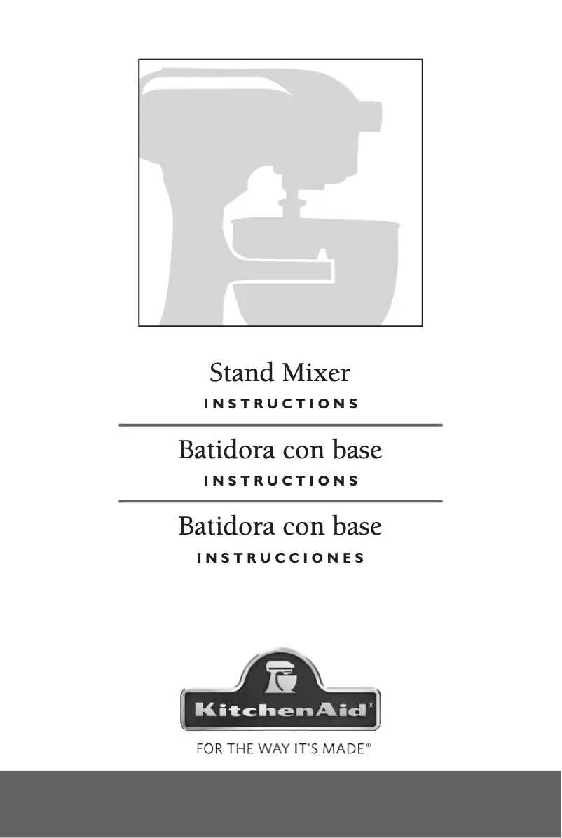 Página nº 1 - Manual de uso y mantenimiento KitchenAid KSM6521XFP