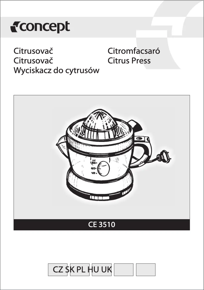 Imagen de la primera página del manual del dispositivo CE-3510