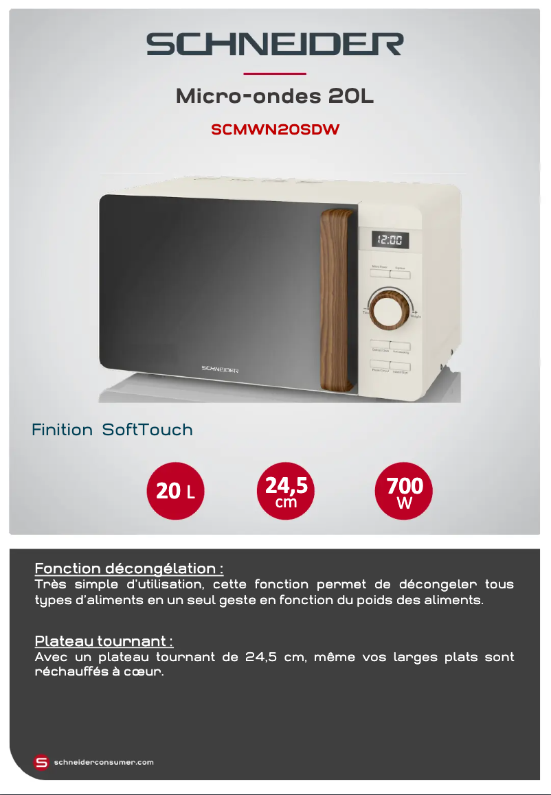 Página 1 del manual Ficha técnica Schneider SCMWN20SDW