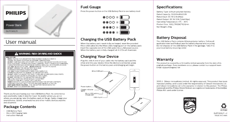 Página 1 del manual Manual de usuario Philips DLP1130S