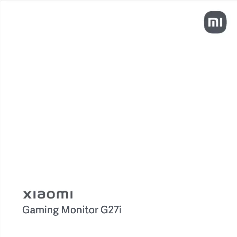 Página 1 del manual Manual de usuario Xiaomi G27i