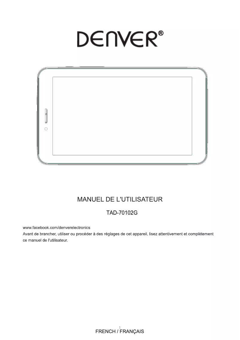 Imagen de la primera página del manual del dispositivo TAD-70102G