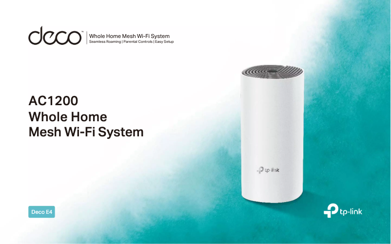 Imagen de la primera página del manual del dispositivo Deco E4