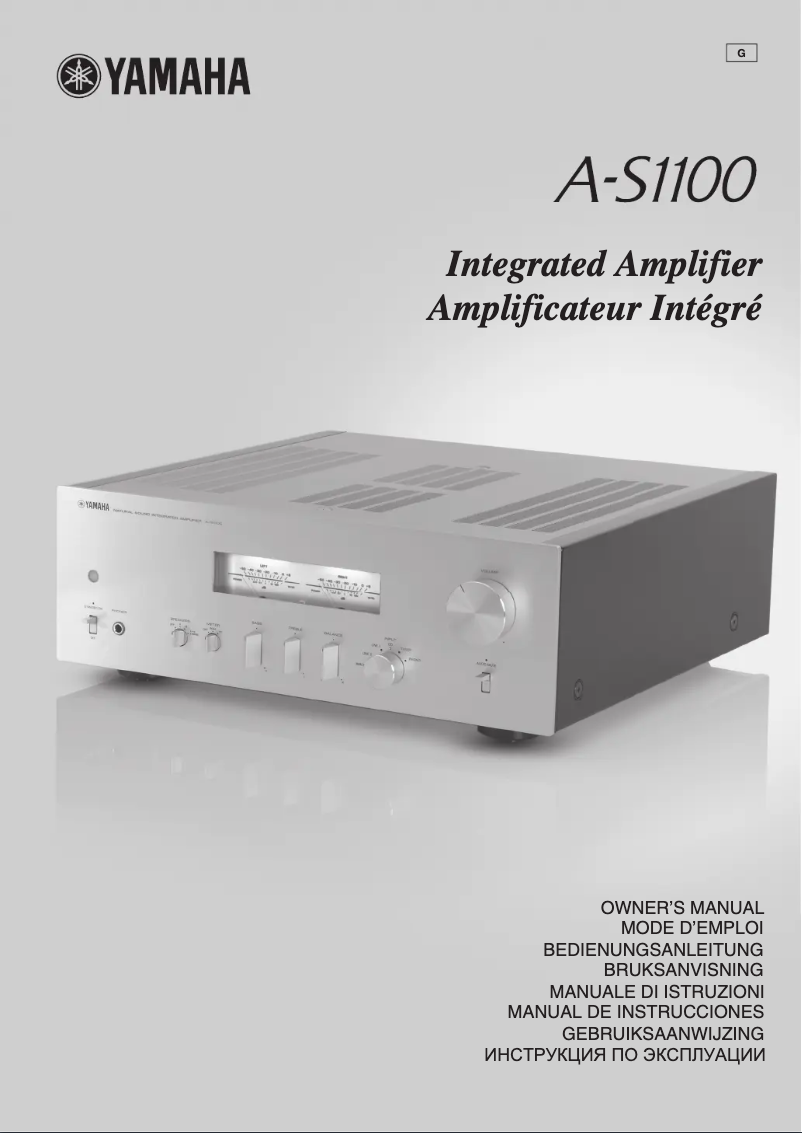 Página 1 del manual Manual de usuario Yamaha A-S1100