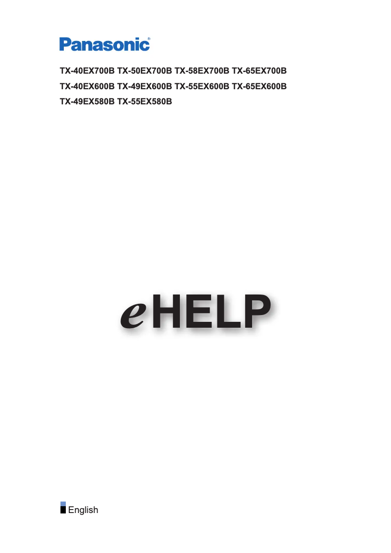 Página 1 del manual Manual de instrucciones Panasonic TX-50EX700B