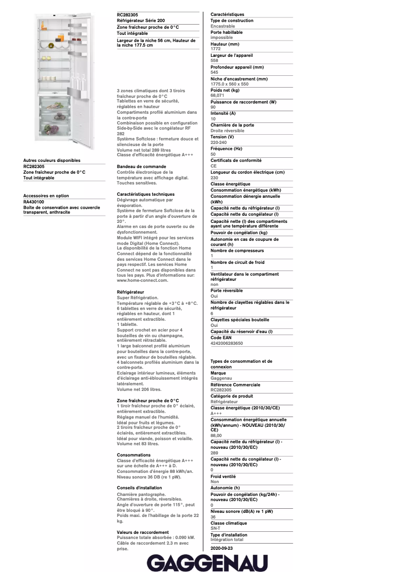 Imagen de la primera página del manual del dispositivo RC282305