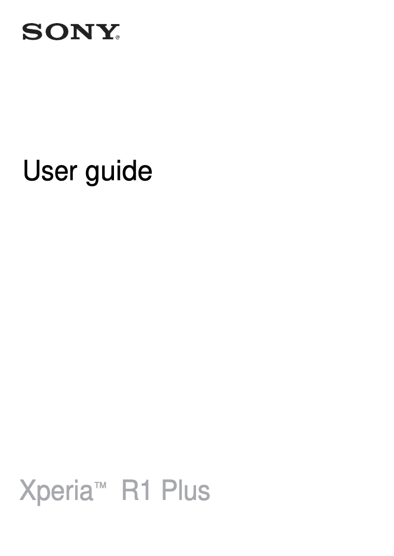 Página 1 del manual Manual de usuario Sony Xperia R1 Plus
