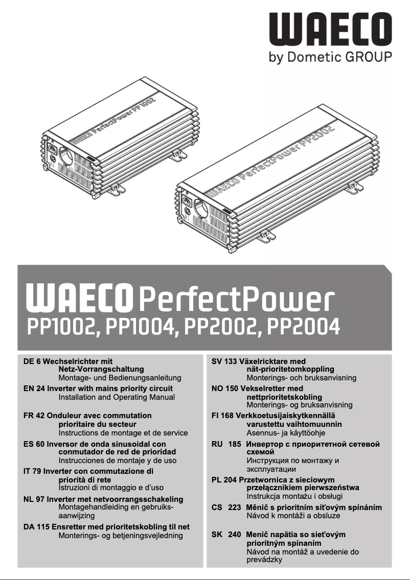 Imagen de la primera página del manual del dispositivo PerfectPower PP1004