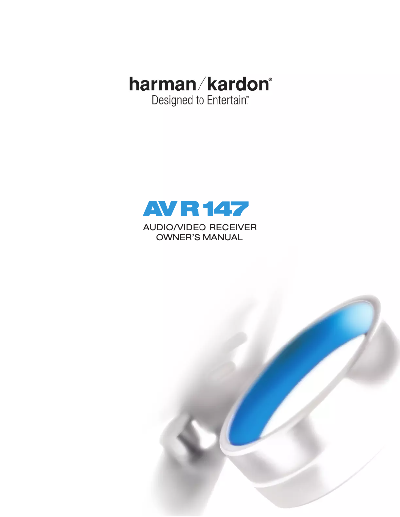 Página 1 del manual Manual de usuario Harman Kardon AVR 147