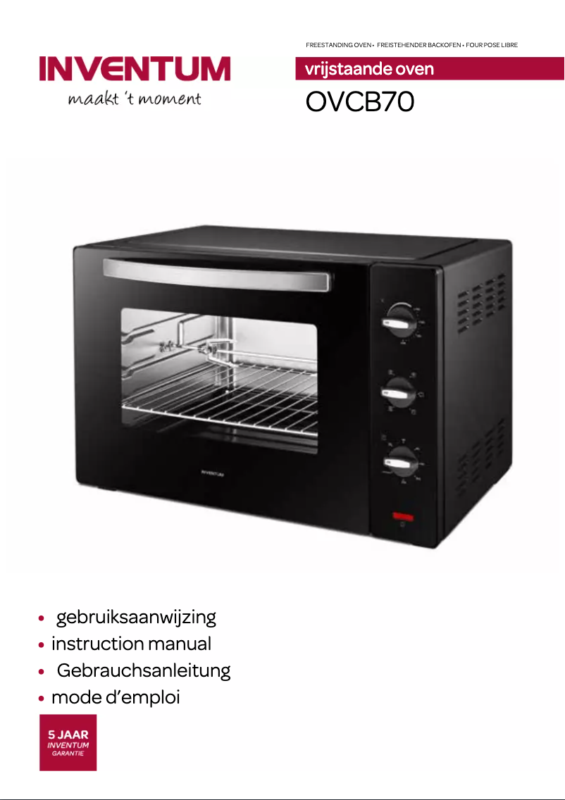 Imagen de la primera página del manual del dispositivo OVCB70