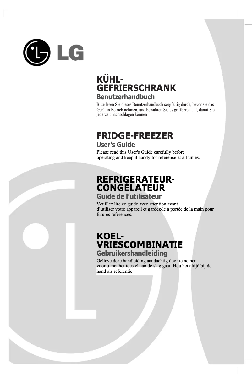 Imagen de la primera página del manual del dispositivo GR-B429BNRW