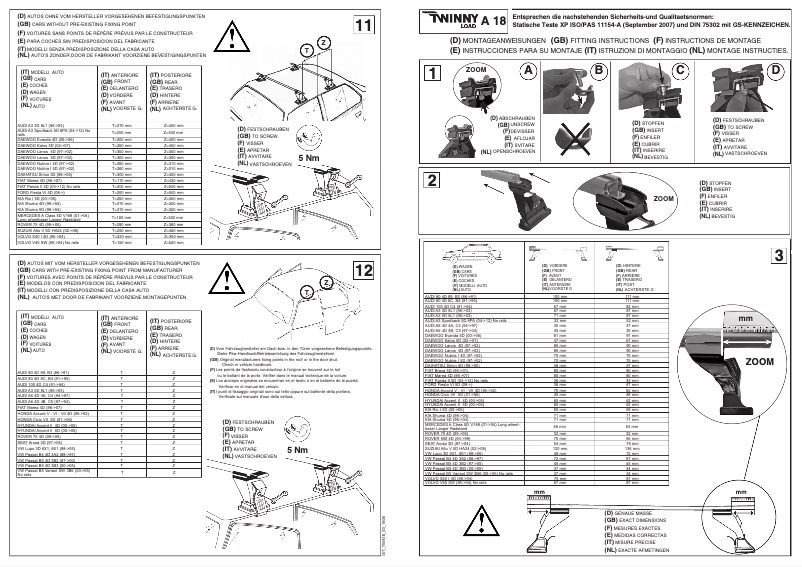 Imagen de la primera página del manual del dispositivo A 18
