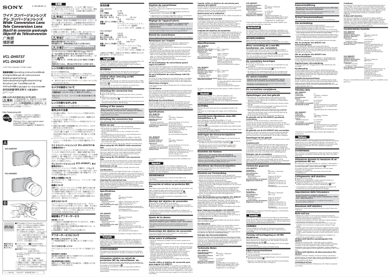 Imagen de la primera página del manual del dispositivo VCL-DH2637
