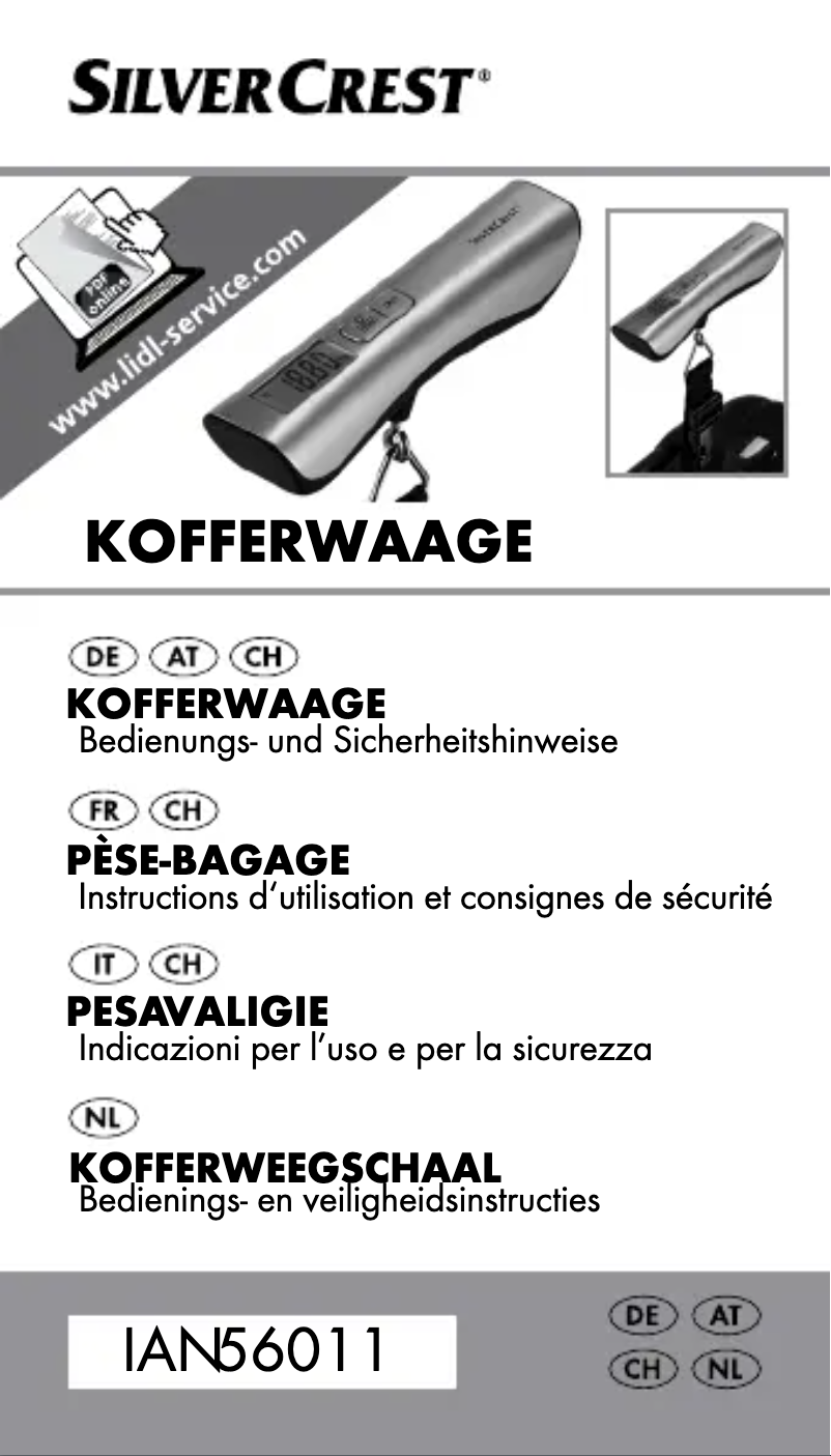 Imagen de la primera página del manual del dispositivo IAN 56011